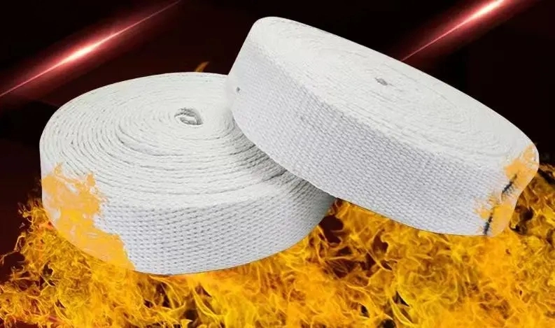 1260c Heat Proof Fibre Wool Fabric Thermal Insulation Braided Building Material Ceramic Product Ceramic Fibre Tape Sleeve for Joint Sealing Fire Door